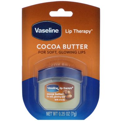 Вазелін для лікування губ какао-масло Vaseline (Lip Therapy Cocoa Butter) 7 г