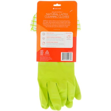 Натуральные латексные чистящие перчатки, зеленый, размер M / L, Full Circle, купить в Киеве и Украине