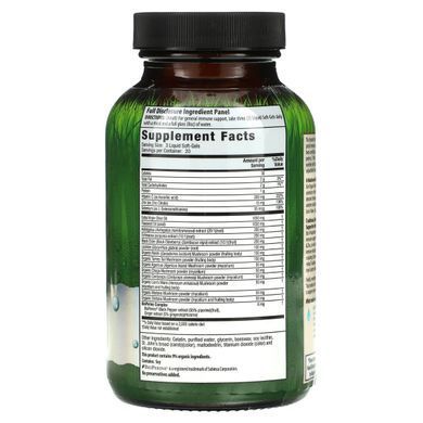 Immune Support, mixture of 8 mushrooms for protection of immune system, Irwin Naturals, 60 gelatin capsules.