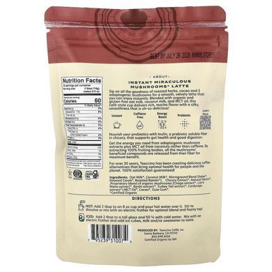 Teeccino, Instant Herbal Latte, Miraculous Mushrooms, Caffeine Free, 7.9 oz (224 g)