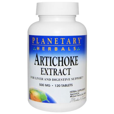 Екстракт артишоку, Planetary Herbals, 500 мг, 120 таблеток