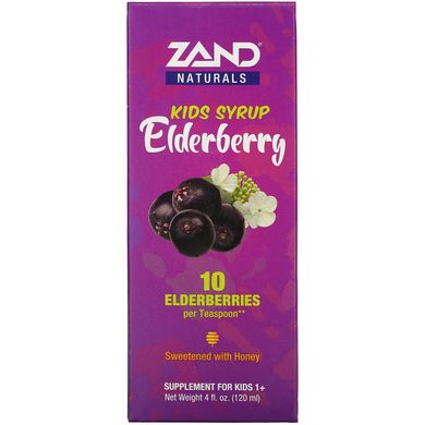 Дитячий сироп з бузини, Kids Elderberry Syrup, Zand, 120 мл