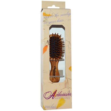 Гребінець для волосся Ambassador, з дерева оливи з маленькими, дерев'яними зубчиками, Fuchs Brushes, 1 штука