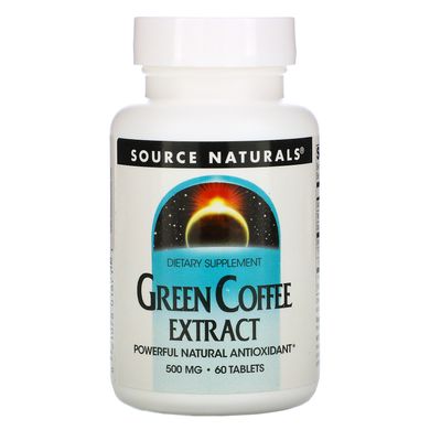 Екстракт зеленого кава Source Naturals (Green Coffee) 500 мг 60 таблеток
