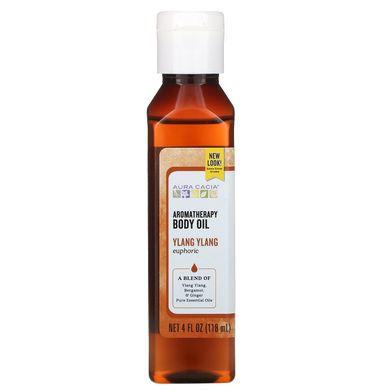 Арома масло для тіла і масажу заспокійливу іланг-іланг Aura Cacia (Aromatherapy Body Oil) 118 мл