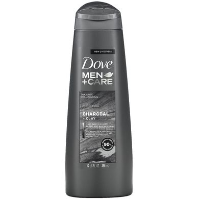 Dove, Men + Care, шампунь, що очищає, вугілля + глина, 12 рідких унцій (355 мл)