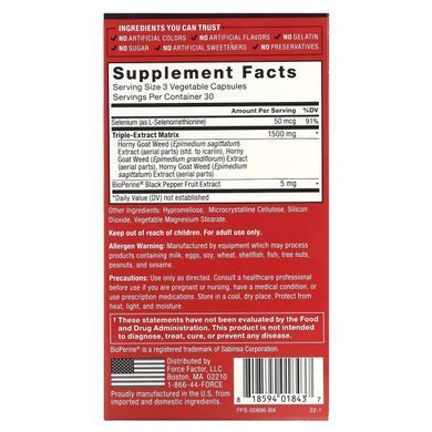 Force Factor, Fundamentals, Horny Goat Weed Max, 1,500 mg, 90 Vegetable Capsules (500 mg per Capsule) купить в Киеве и Украине