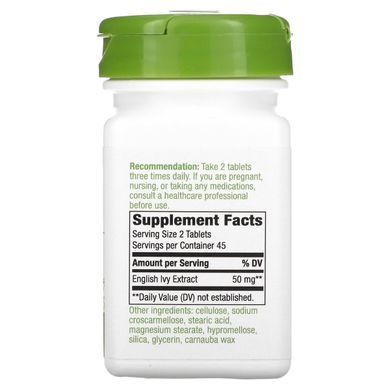Отхаркивающее средство экстракт плюща Enzymatic Therapy (Ivy Extract) 50 мг 90 таблеток купить в Киеве и Украине