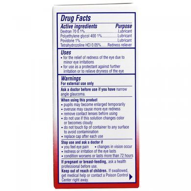 Advanced remedy for redness and irritation, Visine, 0.5 fluid oz. (15 ml)
