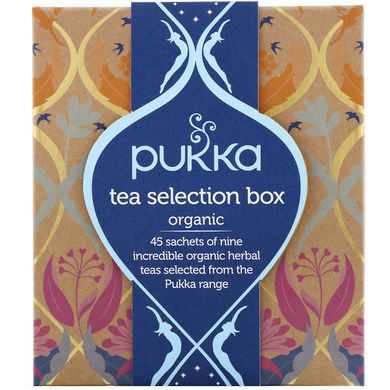Набір органічного чаю, Pukka Herbs, 9 трав'яних чаїв, 45 чайних пакетиків
