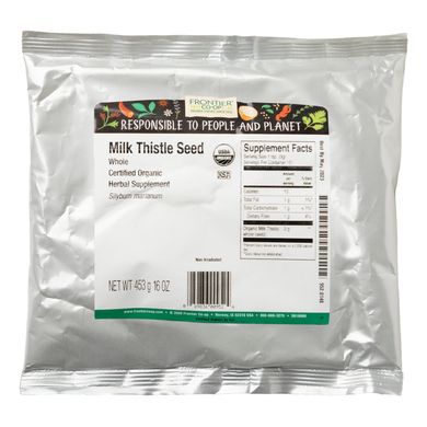 Насіння розторопші цільні органік Frontier Natural Products (Milk Thistle Seed) 453 г