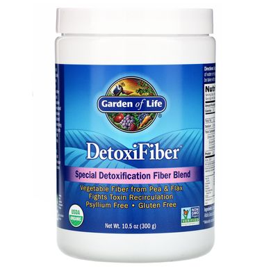 Garden of Life, DetoxiFiber, Специальная очищающая смесь с клетчаткой, 300 г