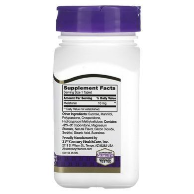 Melatonin 21st Century (Melatonin) 10 mg 120 quick-dissolving tablets cherry