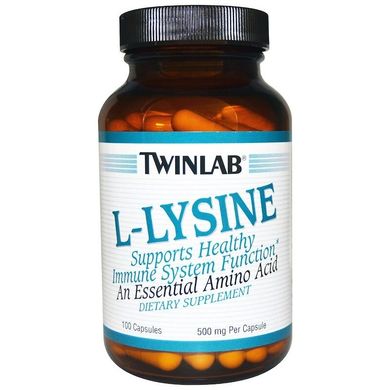 L- лизин, L-lysine, Twinlab, 500 мг, 100 капсул купить в Киеве и Украине