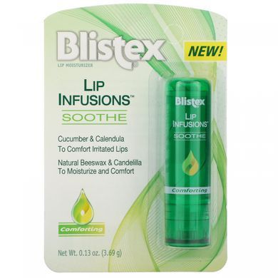 Зволожуючий крем для губ, заспокійливий, Lip Infusions, Lip Moisturizer, Soothe, Blistex, 0,13 унції (3,69 г)