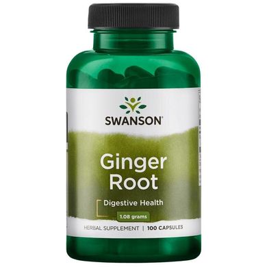 Корінь імбиру, Ginger Root, Swanson, 540 мг, 100 капсул