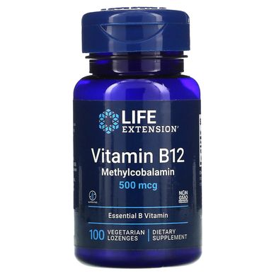 Вітамін B12 Life Extension (Vitamin B12) 500 мкг 100 льодяників