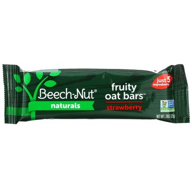 Beech-Nut, Naturals, Фруктові вівсяні батончики, етап 4, полуниця, 5 батончиків, по 0,78 унції (22 г) кожен