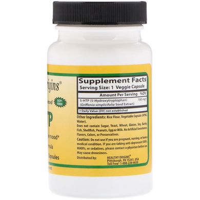 5-НТР Healthy Origins (5-гідрокситриптофан) 100 мг 60 капсул
