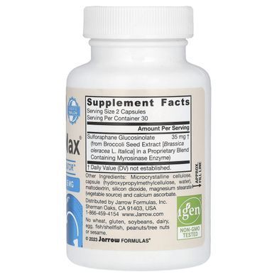 BroccoMax Jarrow Formulas (BroccoMax) 60 capsules enhanced with myrosinase