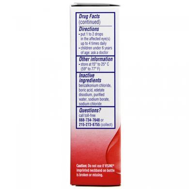 Advanced remedy for redness and irritation, Visine, 0.5 fluid oz. (15 ml)