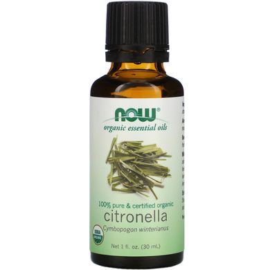 Олія цитронелли ефірна органік Now Foods (Citronella Oil Essential Oils) 30 мл