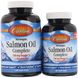 Повноцінний норвезький лососевий жир Salmon Oil Complete, Carlson Labs, 120 м'яких таблеток + 60 таблеток безкоштовно фото