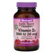 Витамин Д3 со вкусом малины Bluebonnet Nutrition (Vitamin D3) 2000 МЕ 90 жевательных таблеток фото