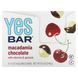 Bars chocolate with macadamia Yes Bar (Snack Bar Macadamia Chocolate) 6 bars