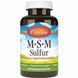 МСМ метилсульфонілметан та сірка Carlson Labs (MSM-Sulfur) 1000 мг 90 вегетаріанських капсул фото