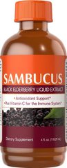 Екстракт чорної бузини рідина, Sambucus Black Elderberry Liquid Extract, Puritan's Pride, 118 мл