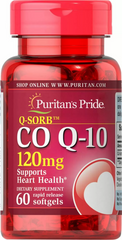 Коэнзим Q-10 Puritan's Pride (Q-Sorb Co Q-10) 120 мг 60 гелевых капсул купить в Киеве и Украине