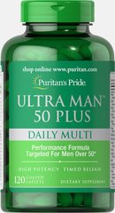 Ультра мужской плюс, Ultra Man™ 50 Plus, Puritan's Pride, 120 таблеток купить в Киеве и Украине