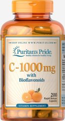 Витамин С с биофлавоноидами, Vitamin C with Bioflavonoids, Puritan's Pride, 1000 мг, 200 капсул купить в Киеве и Украине