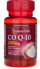 Коензим Q-10 , Co Q-10, Puritan's Pride, 200 мг, 30 капсул