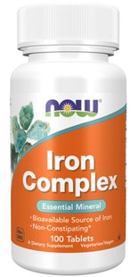 Железо комплекс Now Foods (Iron Complex) 100 таблеток купить в Киеве и Украине