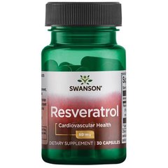 Ресвератрол, Resveratrol 50, Swanson, 50 мг, 30 капсул купить в Киеве и Украине
