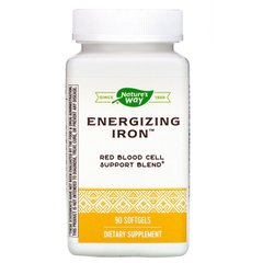 Energizing Iron, подвійна формула заліза, Enzymatic Therapy, 90 желатинових капсул