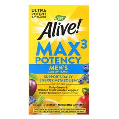 Мультивітаміни для чоловіків Alive! Nature's Way (Alive! 3 таблетки в день) 3 таблетки в день 90 таблеток