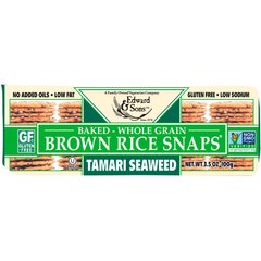Печенье из запеченного коричневого риса с водорослями Тамари Edward & Sons (Rice Snaps) 100 г купить в Киеве и Украине