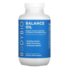 BodyBio, Balance Oil, 180 м'яких таблеток без ГМО