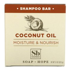 Soapbox, Шампунь з кокосовим маслом, зволожуючий та поживний, 3,1 унції (87,5 г)