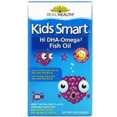 Розумні дітки, Риб'ячий жир з високим вмістом Омега-3, з ягідним смаком, Bioglan, 30 жувальних дражже