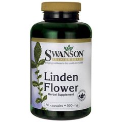 Цветок липы, Linden Flower, Swanson, 500 мг, 180 капсул купить в Киеве и Украине
