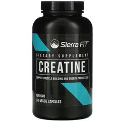 Креатин, Sierra Fit, 750 мг, 240 рослинних капсул