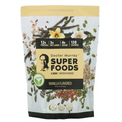 3 порошку протеїну насіння, ваніль, Super Foods, 3 Seed Protein Powder, Vanilla, Dr. Murray's, 453.5 г