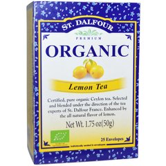 Лимонный чай органический St. Dalfour (Lemon Tea) 25 пакетов 50 г купить в Киеве и Украине