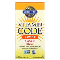 Вітамін D3 Garden of Life (Vitamin Code RAW D3) 2000 МО 120 капсул
