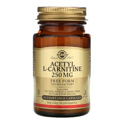 Ацетил Л-Карнитин Solgar (Acetyl L-Carnitine) 250 мг 30 капсул купить в Киеве и Украине