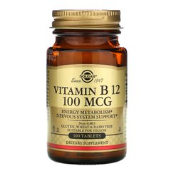 Витамин В12 Solgar (Vitamin B12) 100 мкг 100 таблеток купить в Киеве и Украине